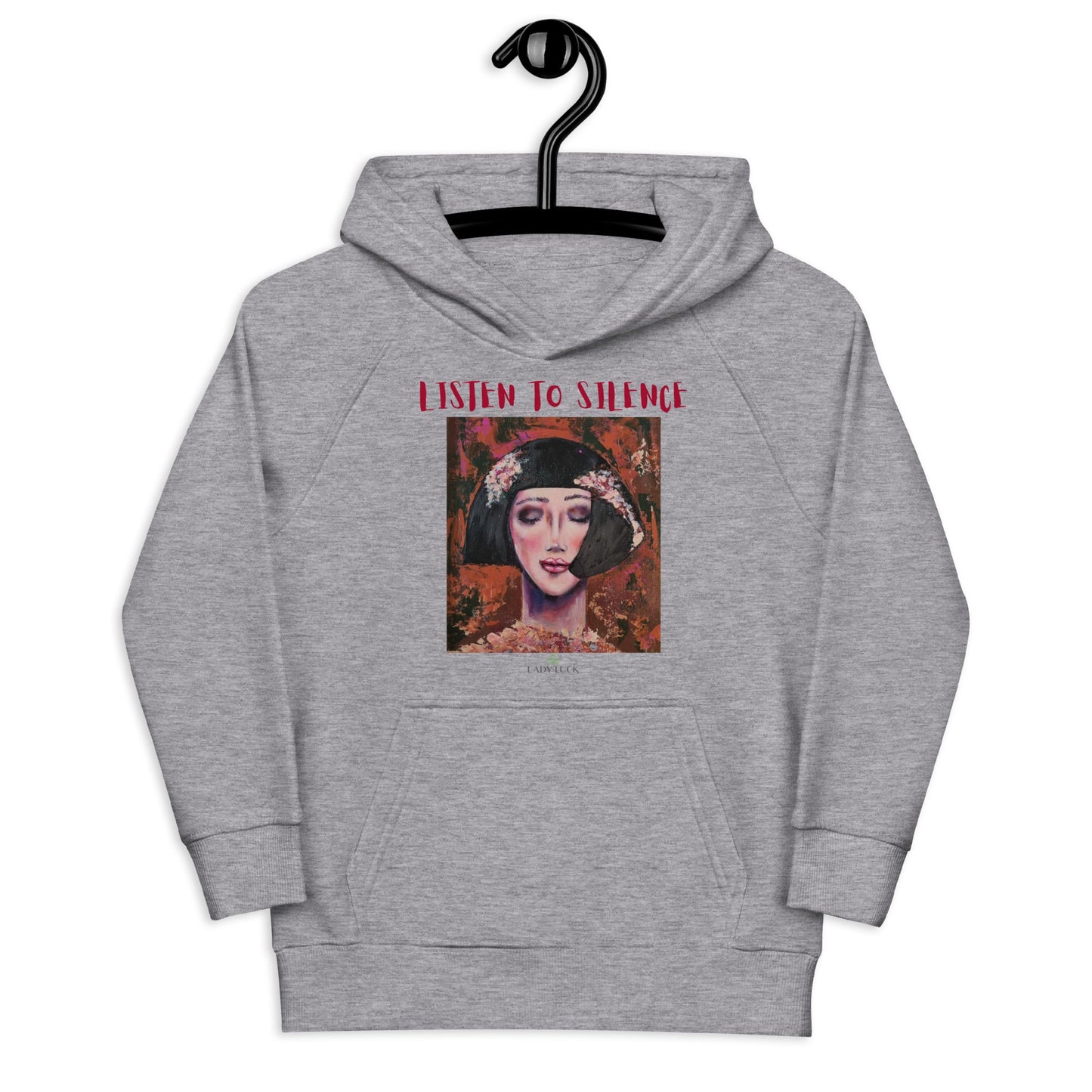 #tshirt_ilovemylife# #tshirt# #tsärk# #artonproducts# #kannakunsti# #kott# #termopudel# #art_sKids eco hoodie LISTEN TO SILENCE#product_type