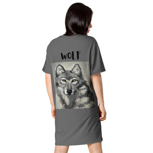 T-shirt dress WOLF grey