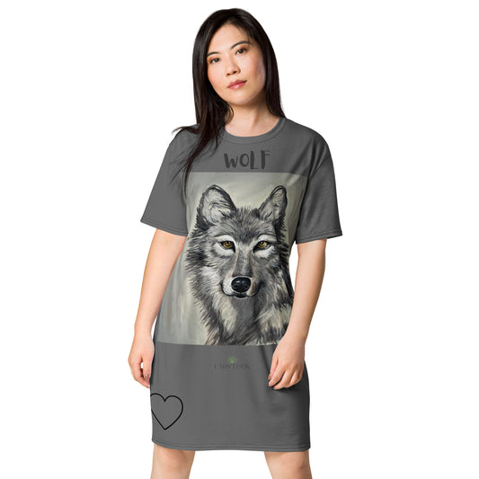 T-shirt dress WOLF grey