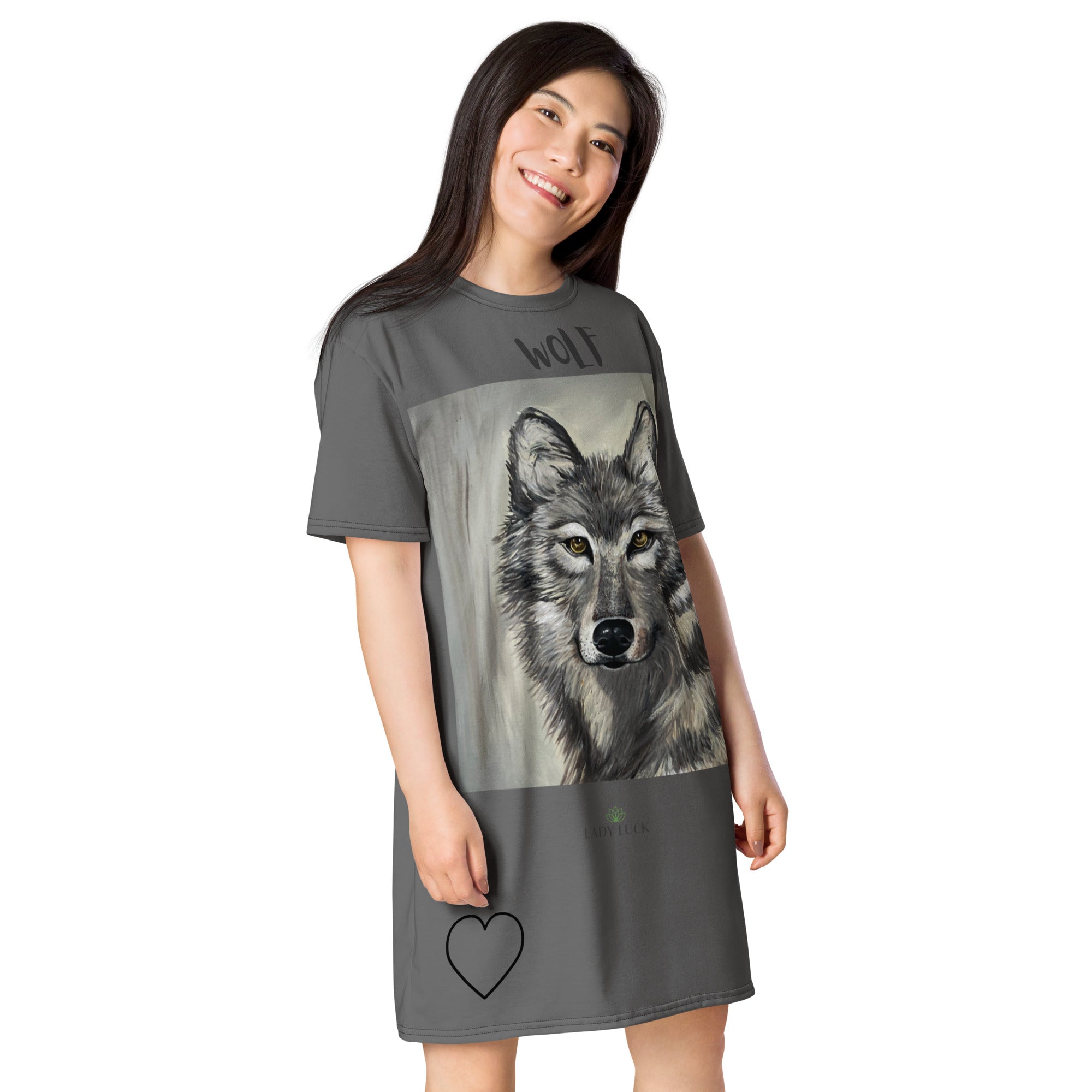 T-shirt dress WOLF grey