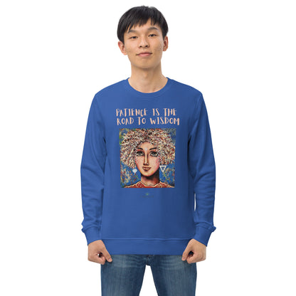 #tshirt_ilovemylife# #tshirt# #tsärk# #artonproducts# #kannakunsti# #kott# #termopudel# #art_sOrganic sweatshirt PATIENCE IS THE ROAD TO WISDOM#product_type