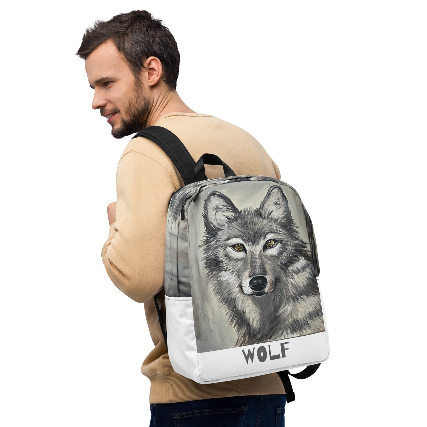 #tshirt_ilovemylife# #tshirt# #tsärk# #artonproducts# #kannakunsti# #kott# #termopudel# #art_sMinimalist Backpack WOLF#product_type