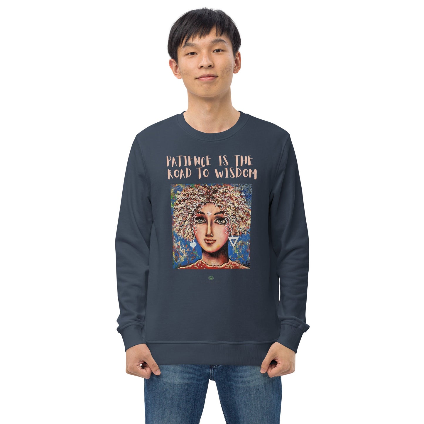 #tshirt_ilovemylife# #tshirt# #tsärk# #artonproducts# #kannakunsti# #kott# #termopudel# #art_sOrganic sweatshirt PATIENCE IS THE ROAD TO WISDOM#product_type