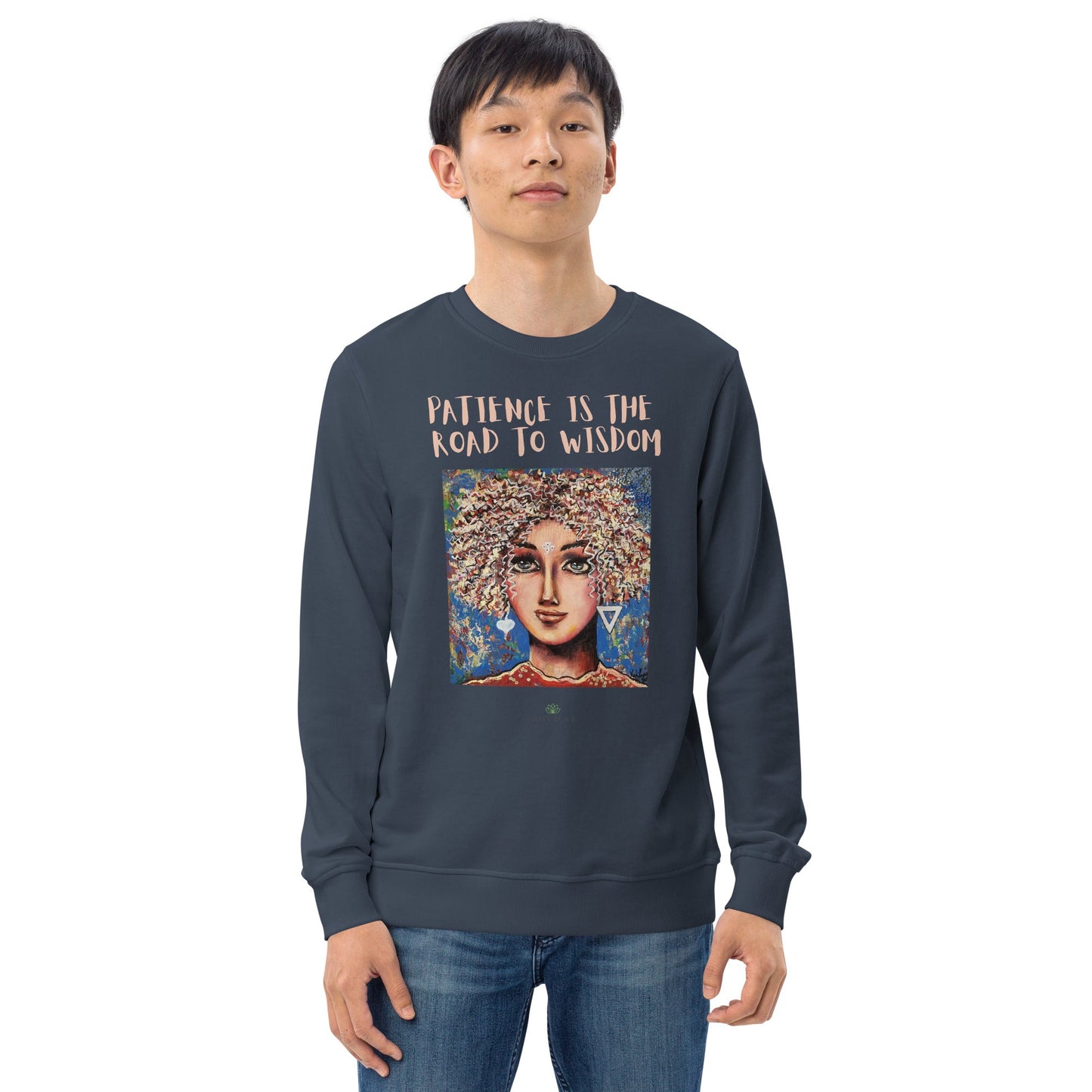 #tshirt_ilovemylife# #tshirt# #tsärk# #artonproducts# #kannakunsti# #kott# #termopudel# #art_sOrganic sweatshirt PATIENCE IS THE ROAD TO WISDOM#product_type