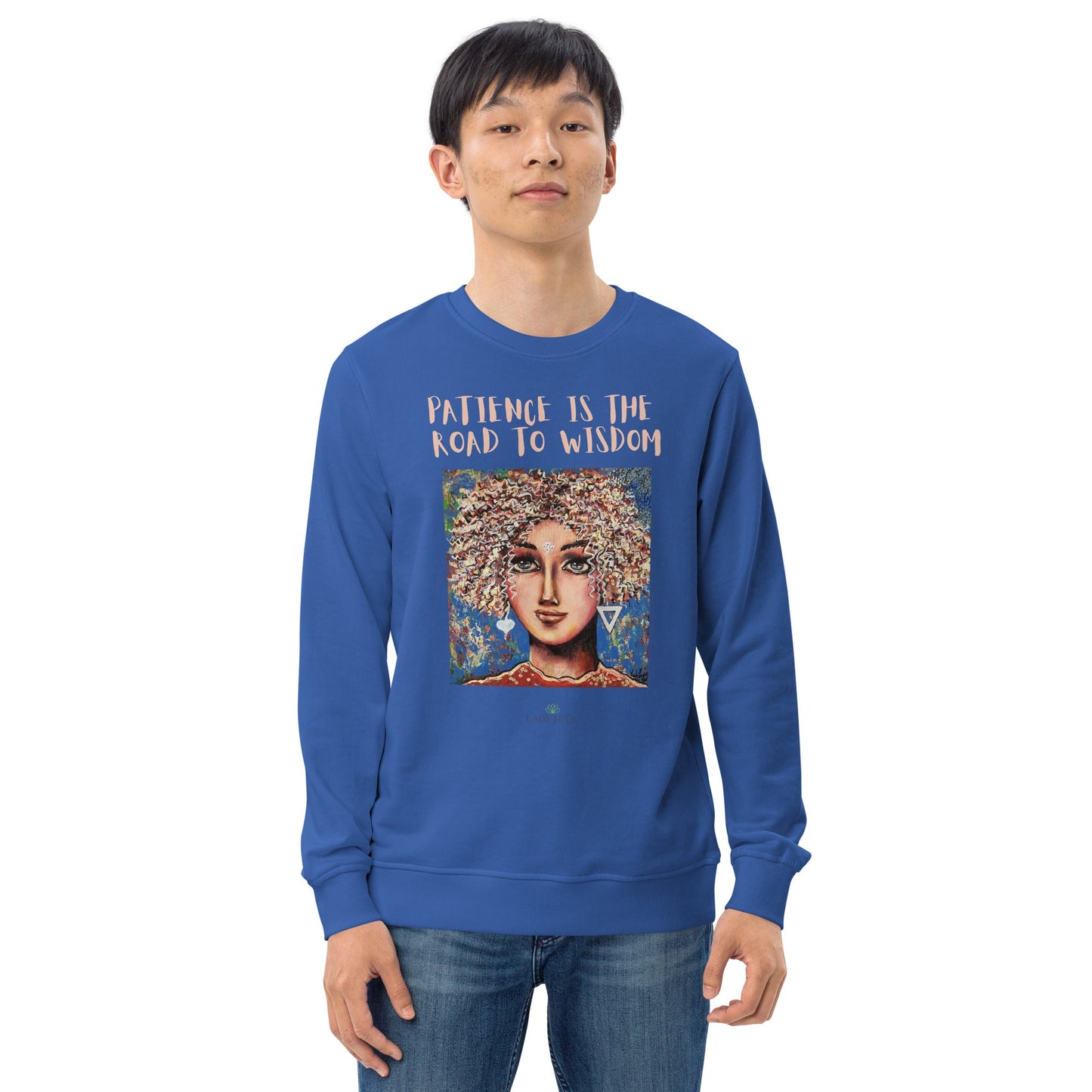 #tshirt_ilovemylife# #tshirt# #tsärk# #artonproducts# #kannakunsti# #kott# #termopudel# #art_sOrganic sweatshirt PATIENCE IS THE ROAD TO WISDOM#product_type