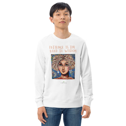 #tshirt_ilovemylife# #tshirt# #tsärk# #artonproducts# #kannakunsti# #kott# #termopudel# #art_sOrganic sweatshirt PATIENCE IS THE ROAD TO WISDOM#product_type