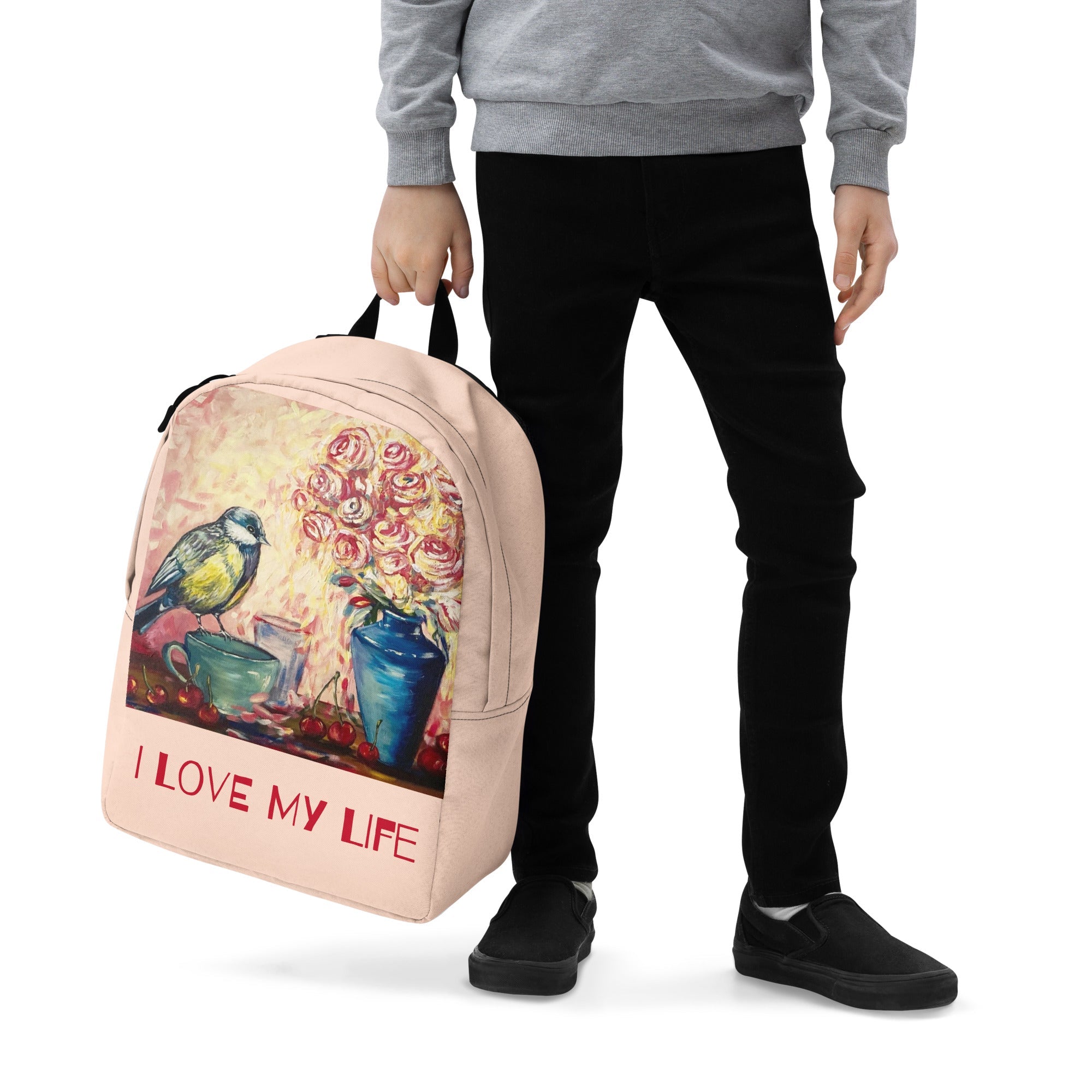 #tshirt_ilovemylife# #tshirt# #tsärk# #artonproducts# #kannakunsti# #kott# #termopudel# #art_sMinimalist Backpack I LOVE MY LIFE#product_type