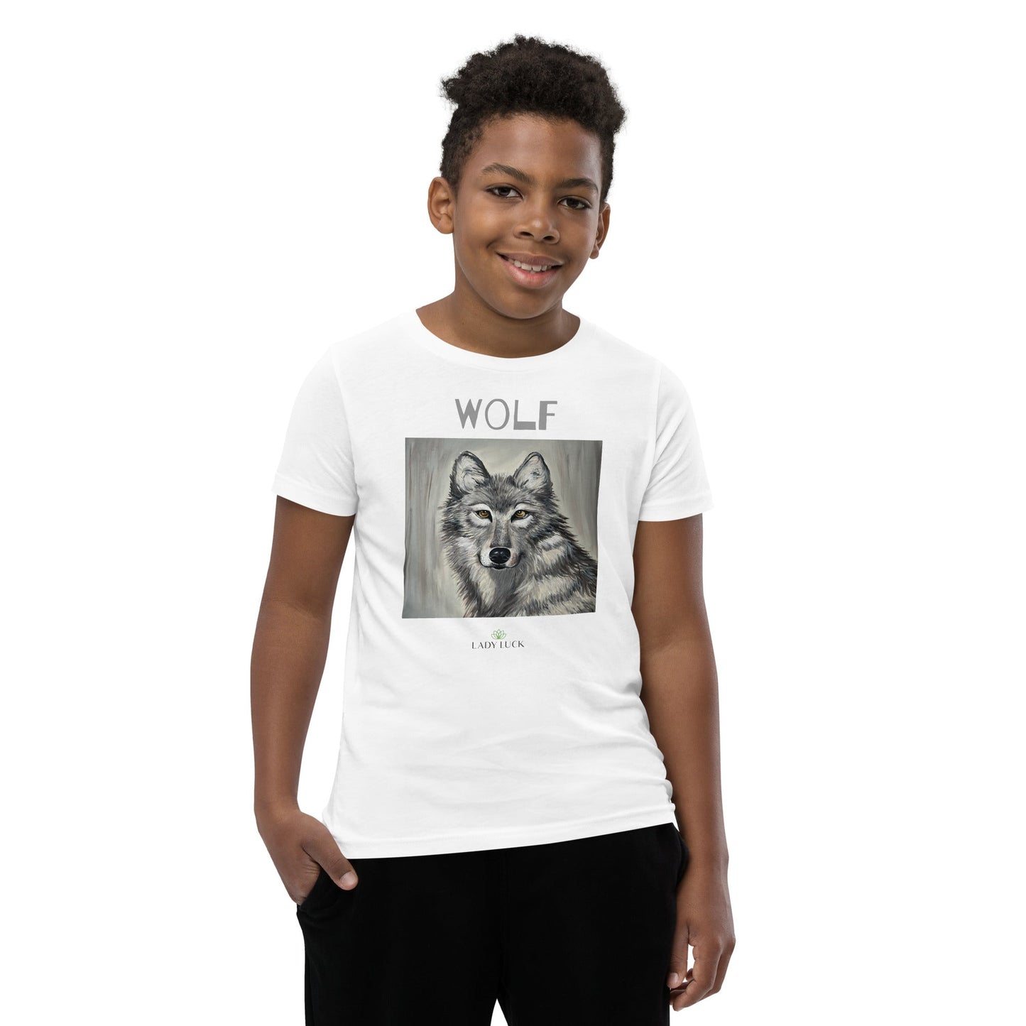 #tshirt_ilovemylife# #tshirt# #tsärk# #artonproducts# #kannakunsti# #kott# #termopudel# #art_sYouth Short Sleeve T-Shirt WOLF#product_type